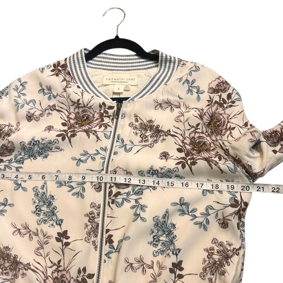 Saltwater LUXE Crossfire Bomber- Floral Mix Print Bomber- Size Small - Picture 9 of 10